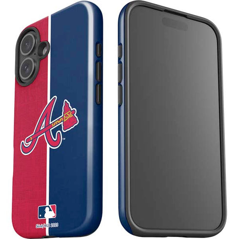 MLB Atlanta Braves Split iPhone 16 Plus Impact Case